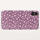 Zwart en roze Diamond Bling Pattern Case-Mate iPhone Case (Achterkant (horizontaal))