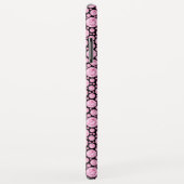 Zwart en roze Diamond Bling Pattern Case-Mate iPhone Case (Achterkant/rechts)