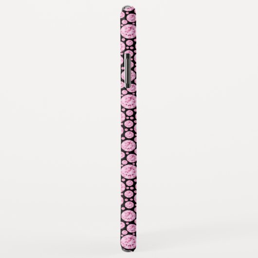 Zwart en roze Diamond Bling Pattern Case-Mate iPhone Case (Achterkant/rechts)