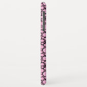 Zwart en roze Diamond Bling Pattern Case-Mate iPhone Case (Achterkant/links)