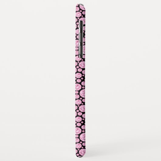 Zwart en roze Diamond Bling Pattern Case-Mate iPhone Case (Achterkant/links)