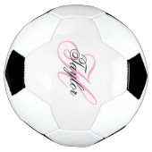 Zwart en Roze Fantasie Monogram Voetbal (Gedraaid)