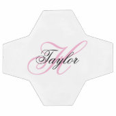 Zwart en Roze Fantasie Monogram Voetbal (Enkel)