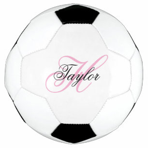 Zwart en Roze Fantasie Monogram Voetbal