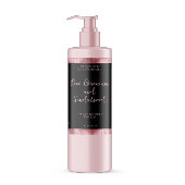 Zwart en roze faux folie cosmetica flesetiket sparkling wijnetiket