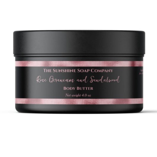 Zwart en roze folie luxe cosmetica pot label