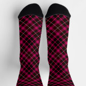 Zwart en roze, gebold patroon  Tartan Sokken (Top)