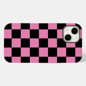 Zwart en Roze Gecontroleerde iPhone/iPad-draagtas Case-Mate iPhone Case (Achterkant (horizontaal))