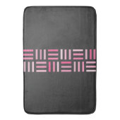 Zwart en roze geometrisch badmat (Voorkant Verticaal)