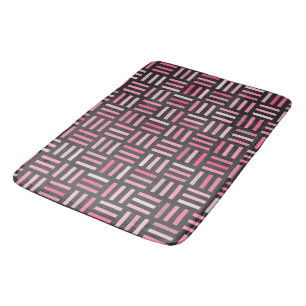 Zwart en roze geometrisch badmat