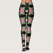 Zwart en roze gepatterd leggings (Achterkant)