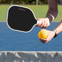 Zwart en Roze Gepersonaliseerde Pickleball Paddle