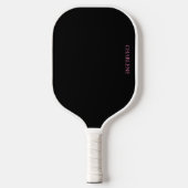 Zwart en Roze Gepersonaliseerde Pickleball Paddle (Voorkant)