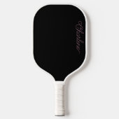 Zwart en Roze Gepersonaliseerde Pickleball Paddle (Voorkant)