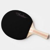 Zwart en Roze Gepersonaliseerde Ping Pong Paddle Tafeltennisbatje (Zijkant)