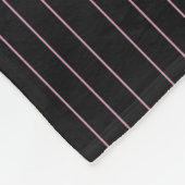 zwart en roze gestreept fleece deken (Hoek)