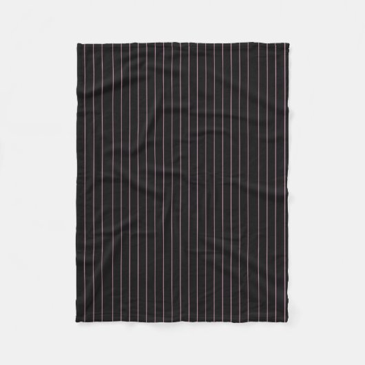 zwart en roze gestreept fleece deken (Voorkant)