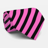 Zwart en roze gestreepte Abstract patroonpatroon S Stropdas (Opgerold)
