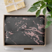 Zwart en roze glitter marmeren steen tissuepapier (Geschenk)
