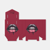 Zwart en Roze Gotische Bloedende Tanden Favor Doze Bedankdoosjes (Uitgevouwen)