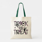 Zwart en Roze Gotische Trick or treat Tote Bag (Achterkant)