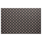 Zwart en roze gouden ananas stof per meter (Yard (91,4 cm))
