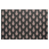 Zwart en roze gouden ananas stof per meter (Fat Quarter)