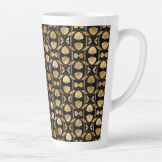 Zwart en roze gouden Art Deco grote latte mok