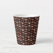 Zwart en roze gouden Art Deco kleine latte mok (Voorkant)