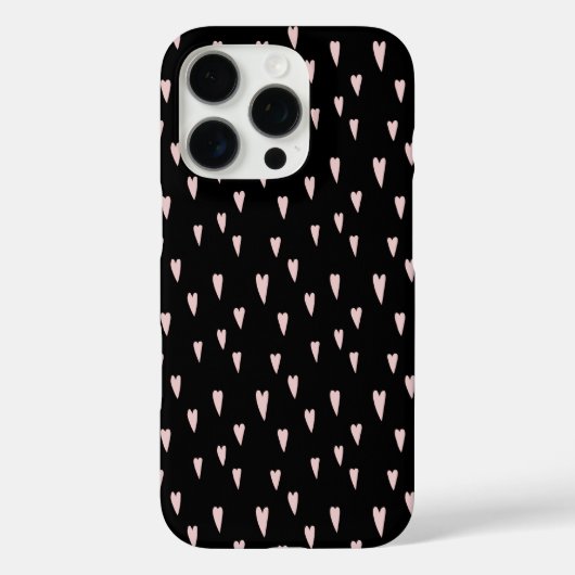 Zwart en roze hart Case-Mate iPhone case (Achterkant)
