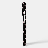 Zwart en roze hart Case-Mate iPhone case (Achterkant / Links)