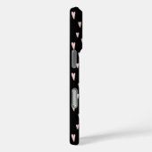 Zwart en roze hart Case-Mate iPhone case (Achterkant / Rechts)