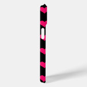 Zwart en roze hartritme Case-Mate iPhone case (Achterkant / Rechts)