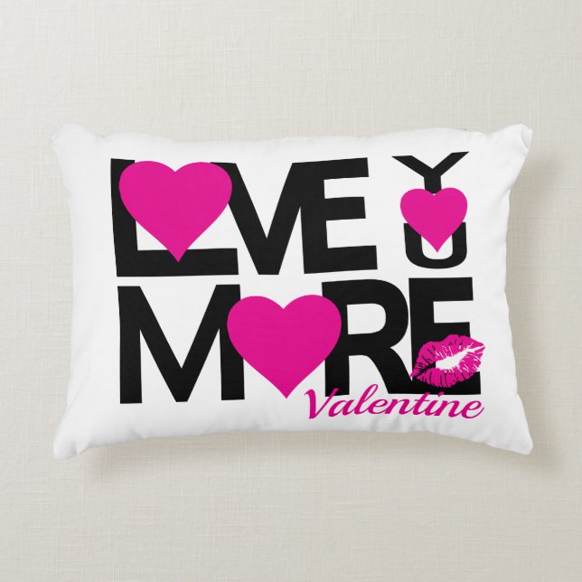 Zwart en roze houden meer van je accent kussen (Voorkant)