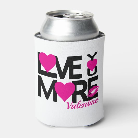 Zwart en roze houden meer van je blikjeskoeler (Blikje Voorkant)