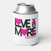 Zwart en roze houden meer van je blikjeskoeler (Blikje Achterkant)