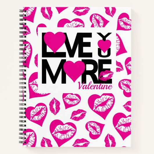 Zwart en roze houden meer van je notitieboek (Voorkant)