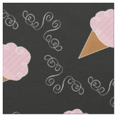 Zwart en roze Ice Cream Cone wervelt stof (Close Up)