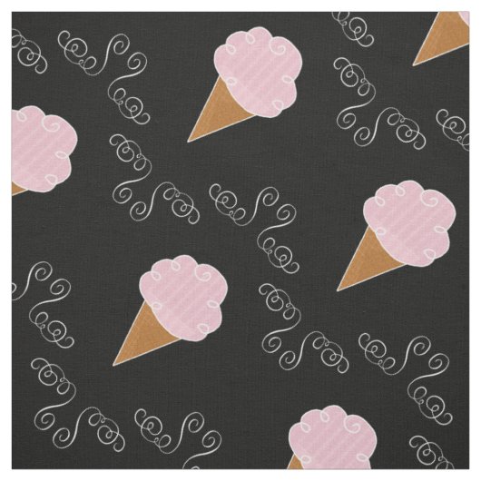 Zwart en roze Ice Cream Cone wervelt stof (Swatch)