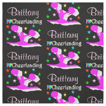 ZWART EN ROZE IK HOU VAN CHEERLEADERSTOF