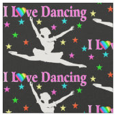 ZWART EN ROZE IK HOU VAN DANSSTOF STOF (Close Up)