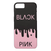 Zwart en roze iPhone case (Achterkant)
