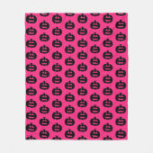 Zwart en roze Jack op Lantaarns Fleece Deken (Voorkant)