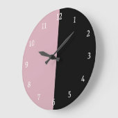 Zwart en roze kleurenblok grote klok (Hoek)