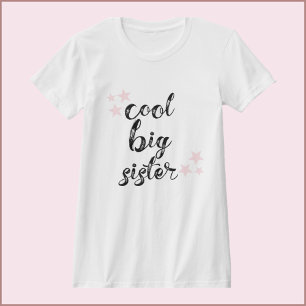 Zwart en Roze Koele Grote Zuster T-shirt