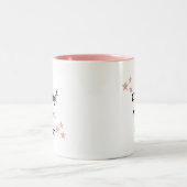  zwart en roze koelste mam ooit tweekleurige koffiemok (Center)