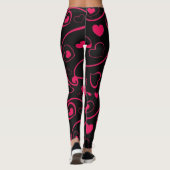 Zwart en roze legging een nieuwe mode legging zwar (Achterkant)