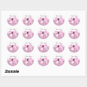 Zwart en roze lieveheersbeestje Stickers (Vel)