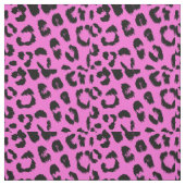 Zwart en roze luipaardprint stof (Swatch)