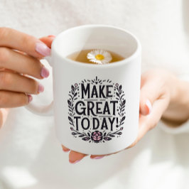 Zwart en Roze Maak Groot Vandaag Mok